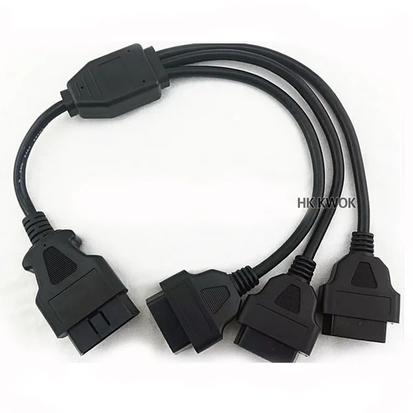 Кабель разветвитель OBD с прямой головкой 16 контактов от 1 до 3 разъемов типа Папа