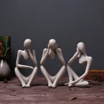 

Abstract Thinkers Sculpture ,Figure Resin Statuette Creative Figurine Ornaments Modern Home Decoration Accessories Wedding Gifts