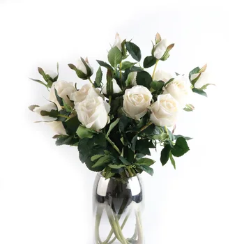 

70CM Artificial silk Bulgaria Rose Floral Bouquet Fake Flower Arrange Table Daisy Wedding Flowers Decor Party accessory Flores