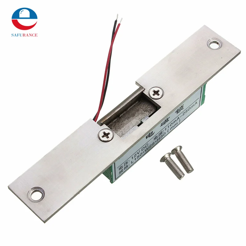 

Stainless Door 12V DC Fail Safe NO Narrow-type Door Electric Strike Lock For Access Control Power Locks Security Safely