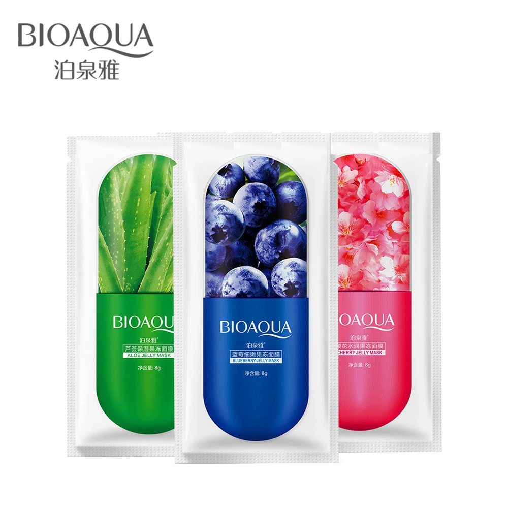 

BIOAQUA Aloe Blueberry Cherry Blossom Jelly Sleeping Mask Deeply Hydrates Your Skin To Make It Moist And Smooth