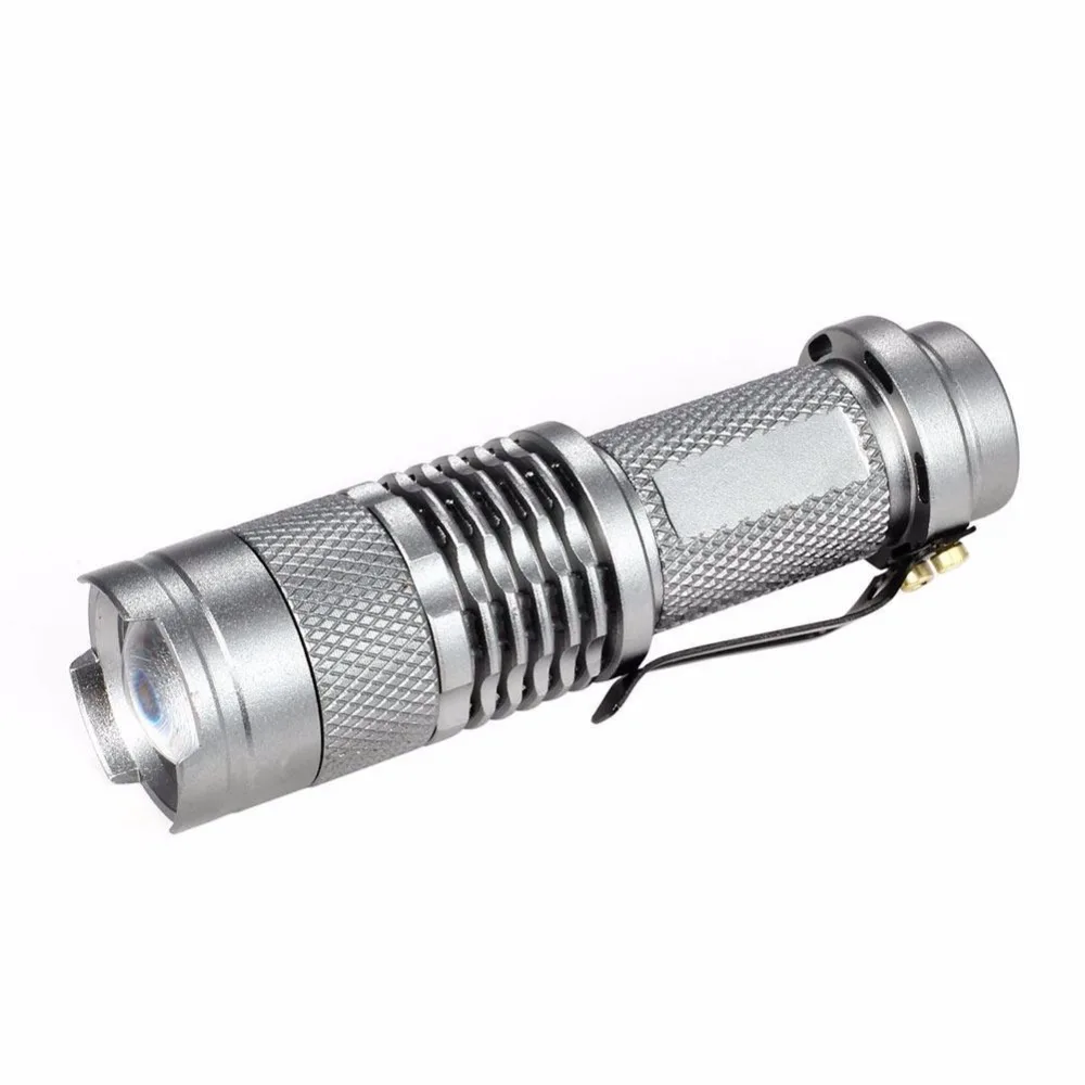 Портативный светодиодный фонарик 3 режима ZOOM 7W 2000LM Lanterna AA 14500 батарея 5 видов