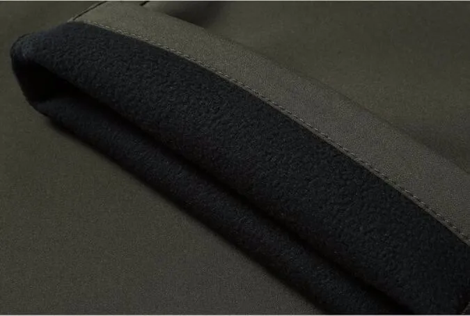 Direnjie hombre invierno Cálido impermeable Pesca pantalones trekking senderismo Pantalones soft shell acampar al aire libre mantener caliente fleece Pantalones