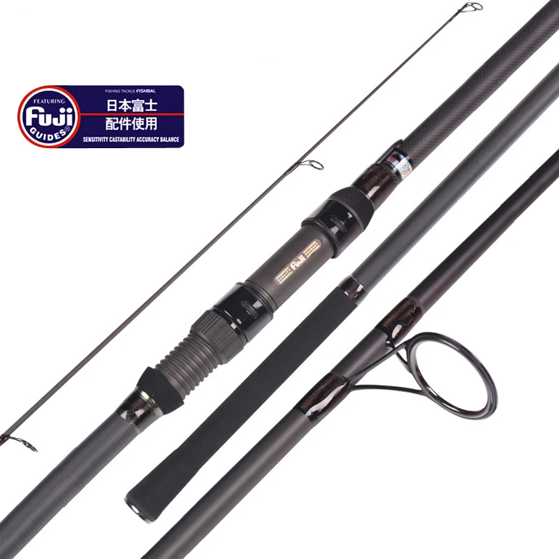 

Tideliner carp fishing rod fuji reel seat quality 12ft 13ft 3 sections spinning carbon fiber fishing pole lure weight 50-200g