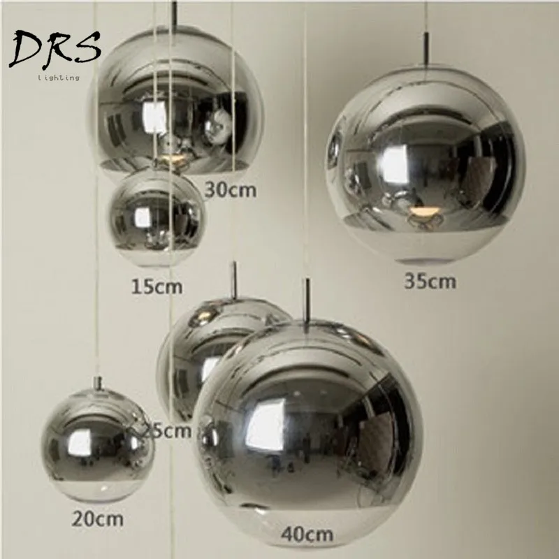

Tom Dixon Modern Silver Copper Lighting Glass Glod Ball Pendant Light Round Ceiling Hanging Lamp Luminaire Kitchen Light Fixture