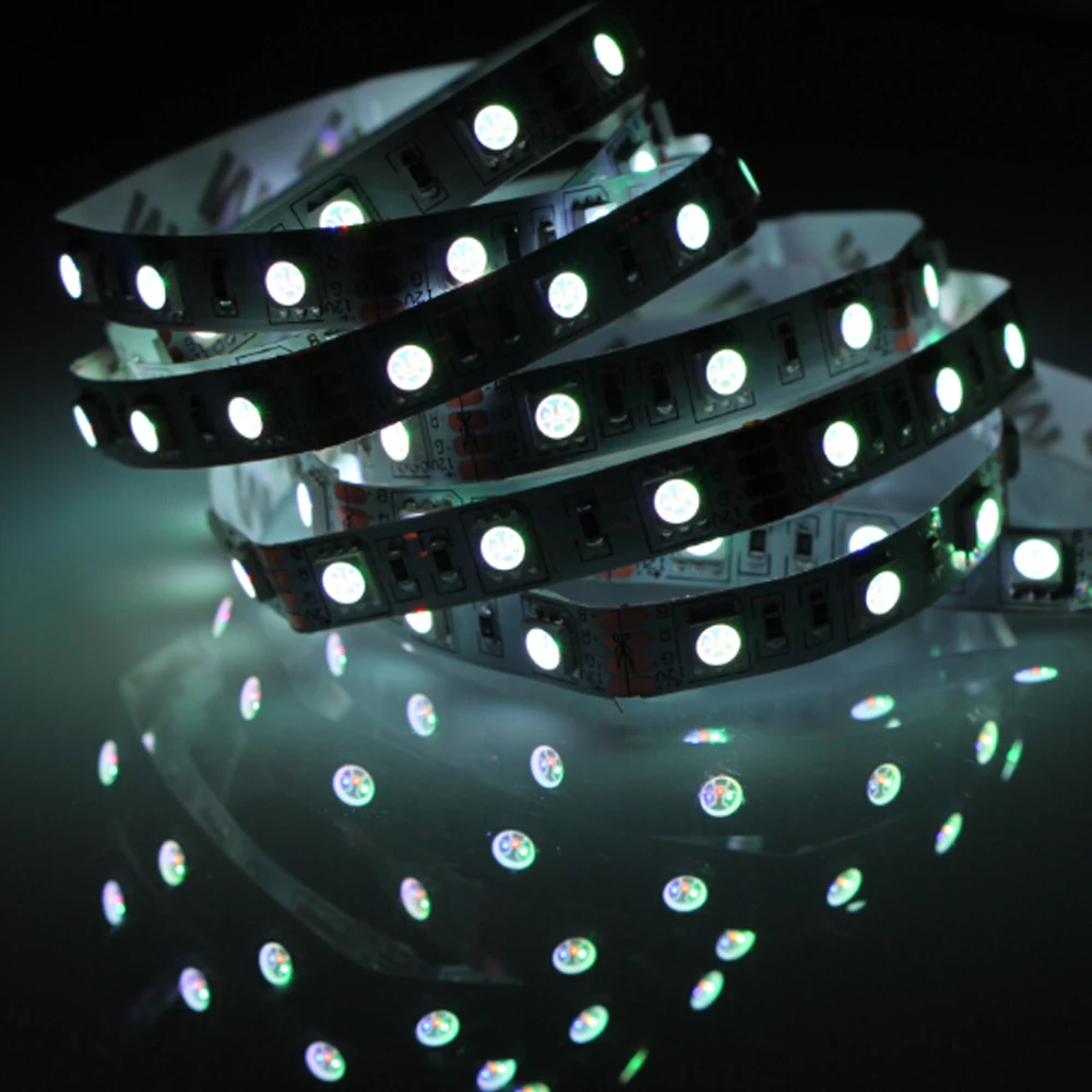 Светодиодная лента 5050 smd Водонепроницаемая не/ip65 DC 12 В 60 светодиодов/м гибкая