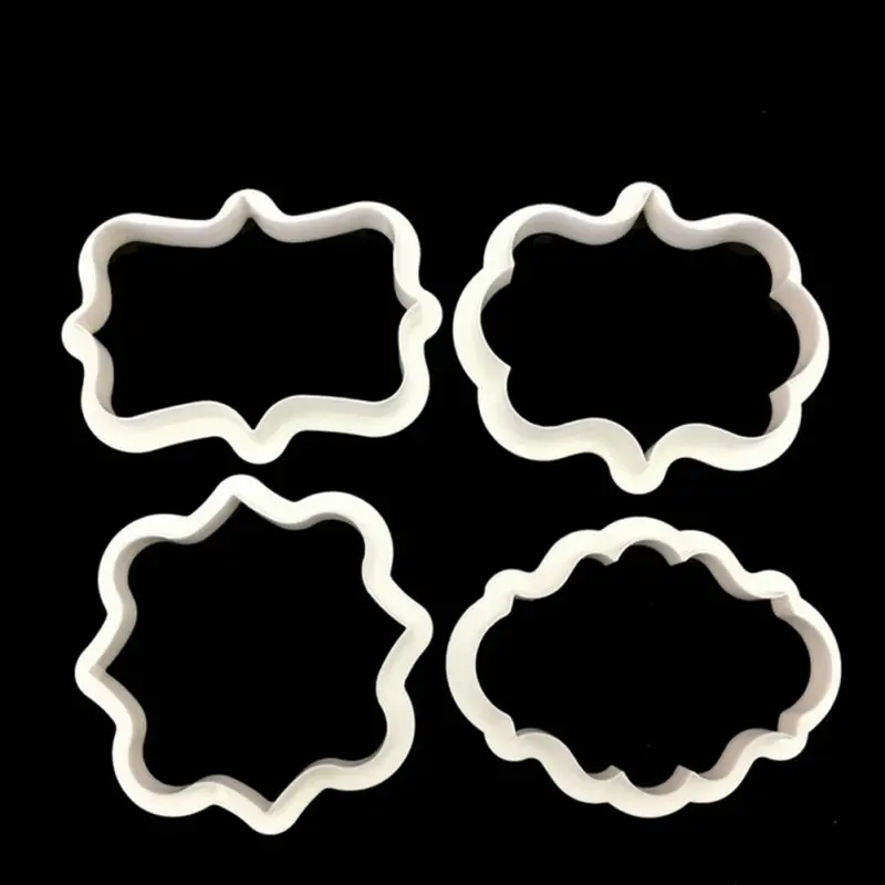 

5pc/4pc Durable Cake Mold Border Peony Shape Plastic Fondant Cutter Cake Mold Cake Decorating Tools