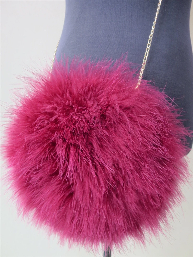 fluffy feather bag
