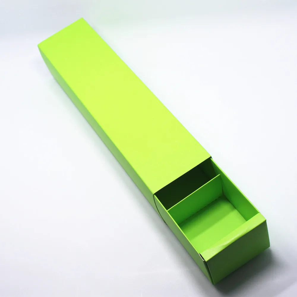 

DHL 60Pcs/Lot 26x6x5.2cm (10.2"x2.4"x2") Kraft Paper Packaging Box for Party Colorful Macaron Drawer Boxes Cake Snack Biscuit