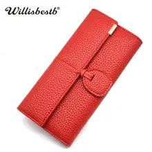 2019 New Phone Pocket Luxury Wallets Women Brand Lady Purses For Leather Clutch Long Hasp Woman