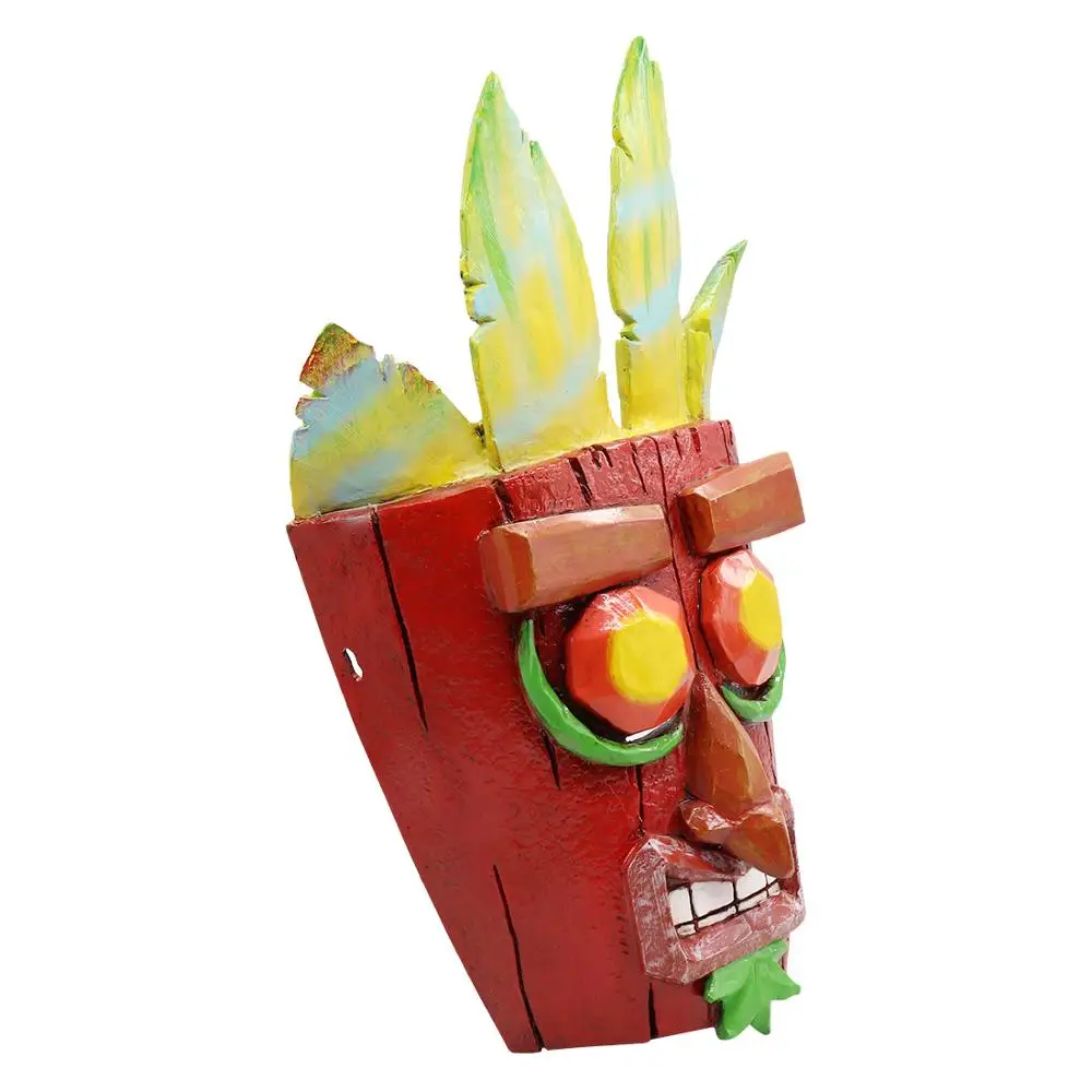 Новая игра Crash Bandicoot косплей маски шеф Aku Смола Маска Половина лица шлем карнавал вечерние Хэллоуин бутафория для маскарада