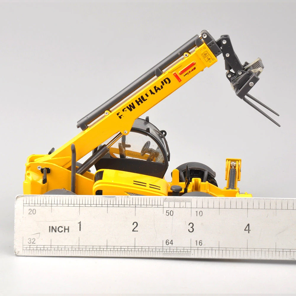 Коллекционная модель из сплава 1/50 масштабная машина для земляных работ двойного назначения LM1745 New голландский телескопический погрузчик турбо Строительная грузовая техника