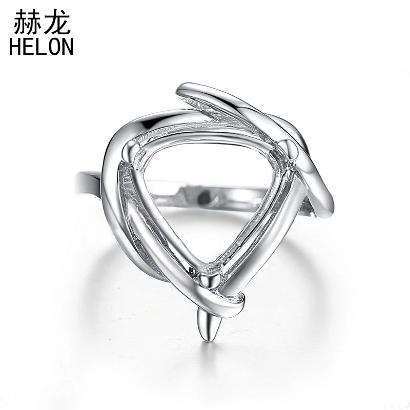

Special Gift Prong Setting Pear / Heart / Trillion Cut 10x11mm Fine Ring 925 Sterling Silver Semi Mount Jewelry Ring Women