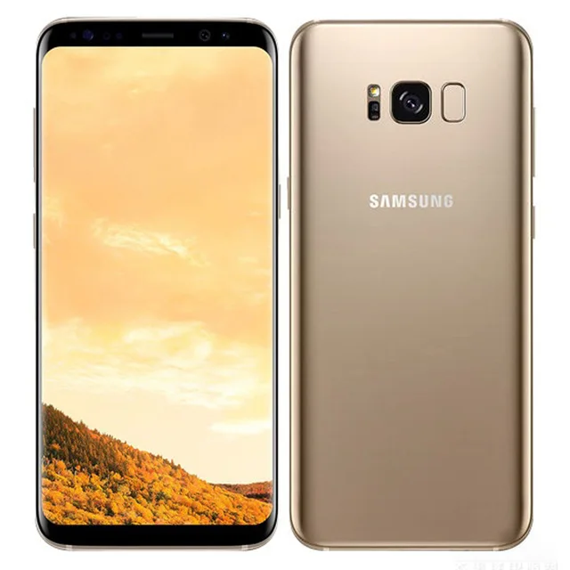 Разблокированный Мобильный телефон Samsung Galaxy S8/S8 Plus 5," /6,2", 4 Гб ОЗУ, 64 Гб ПЗУ, четыре ядра, 4G, Android, 12 МП, один/две sim-карты, смартфон - Цвет: Золотой