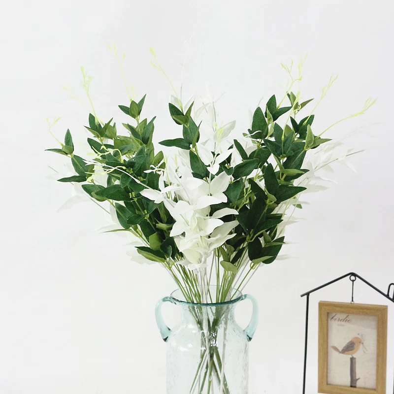 JAROWN Artificial Plant Simulation Green Leaves Flower Arrangement Decor Accessories For Wedding Decoration Home Office Decor (4)