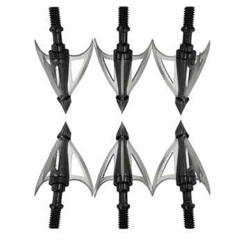 

6Pcs/Lot Crossbow Broadhead Hunting 3 Blades 100Grain in Bow and Arrow