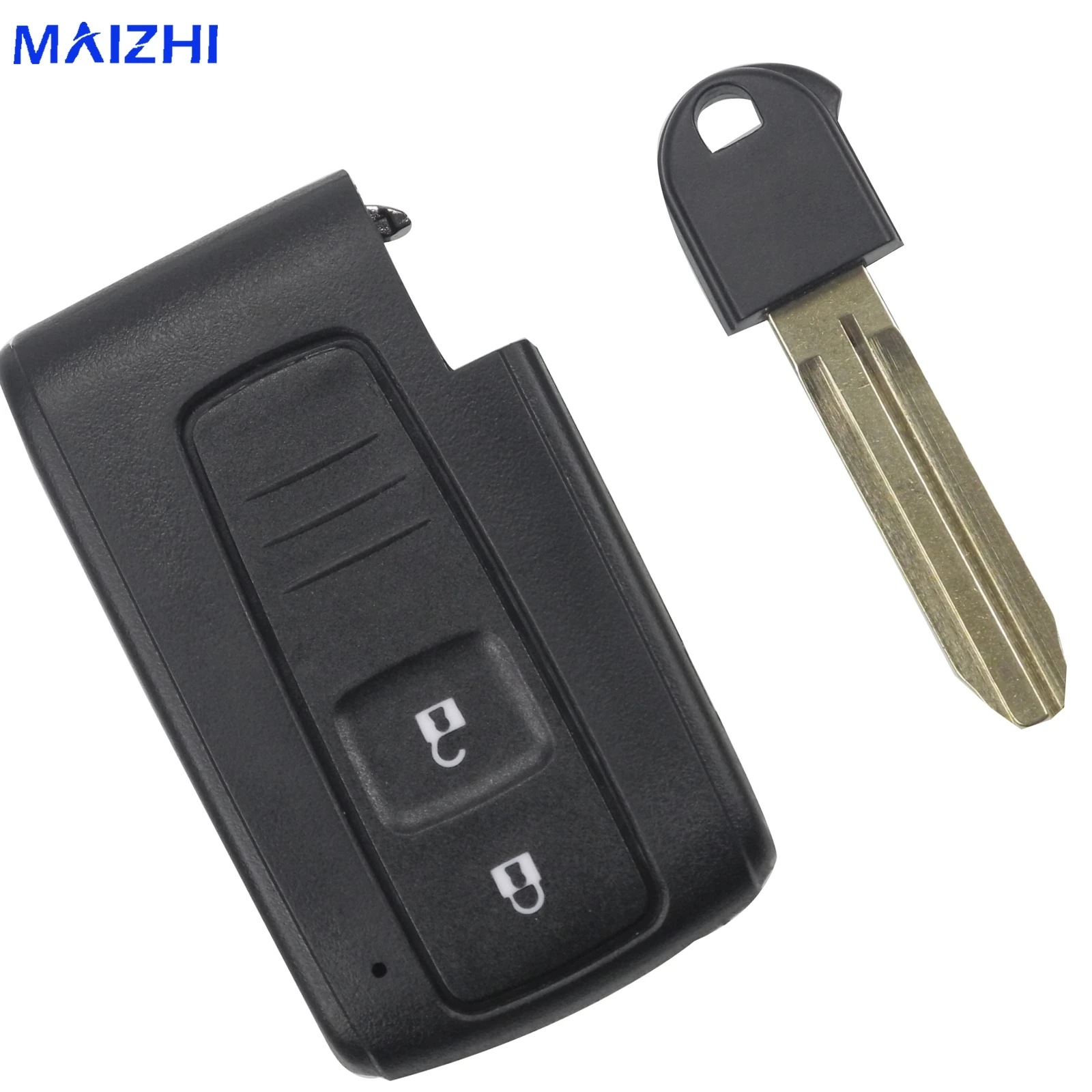 

2 Buttons Remote Car Key Smart Card Shell Fob for TOYOTA Camry COROLLA PRIUS VERSO with TOY43 Blade Key Case Cover Replacement
