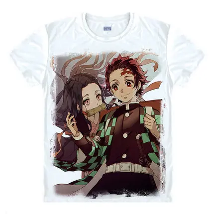 Demon Slayer: Kimetsu no Yaiba футболка аниме Kamado Tanjirou Косплей Футболка мужские и женские футболки с короткими рукавами