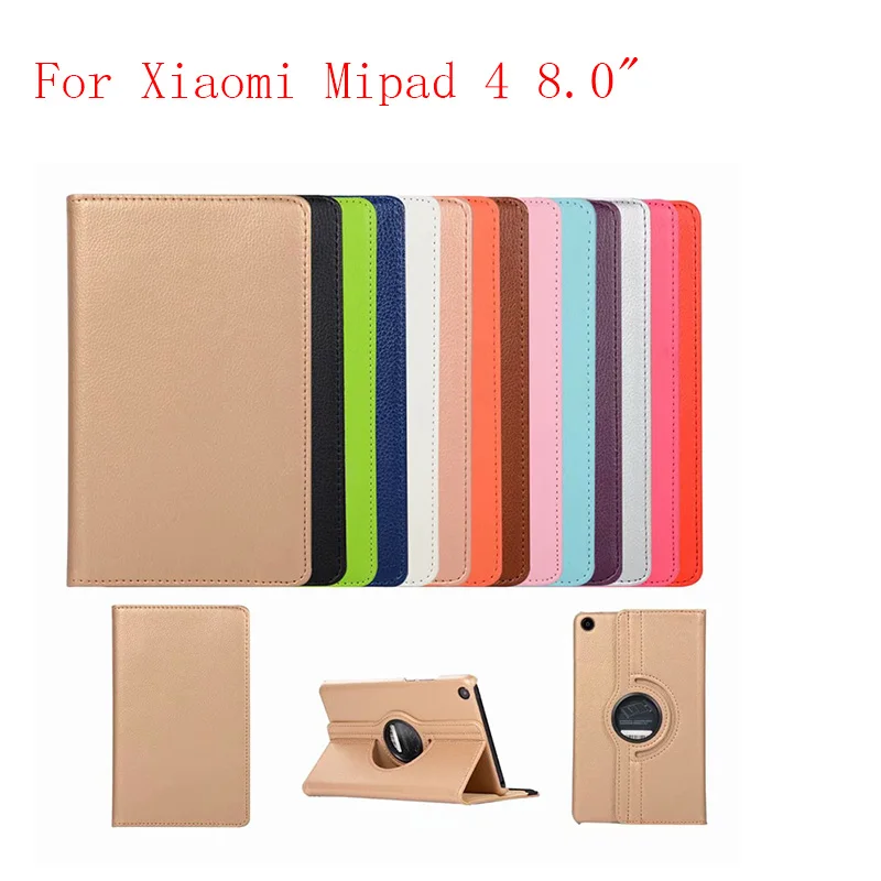 

360 Rotating Flip Cover For Xiaomi Mipad 4 8.0" With Stand Leather Flip Case 20pcs/lot