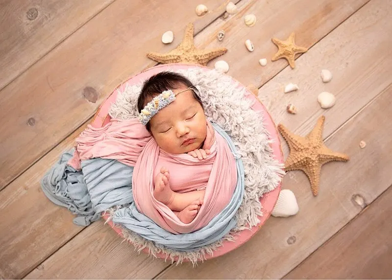 baby headbands girl headwear flower conch peral creative lovely headbands  photo shooting prop little newborn photography props
