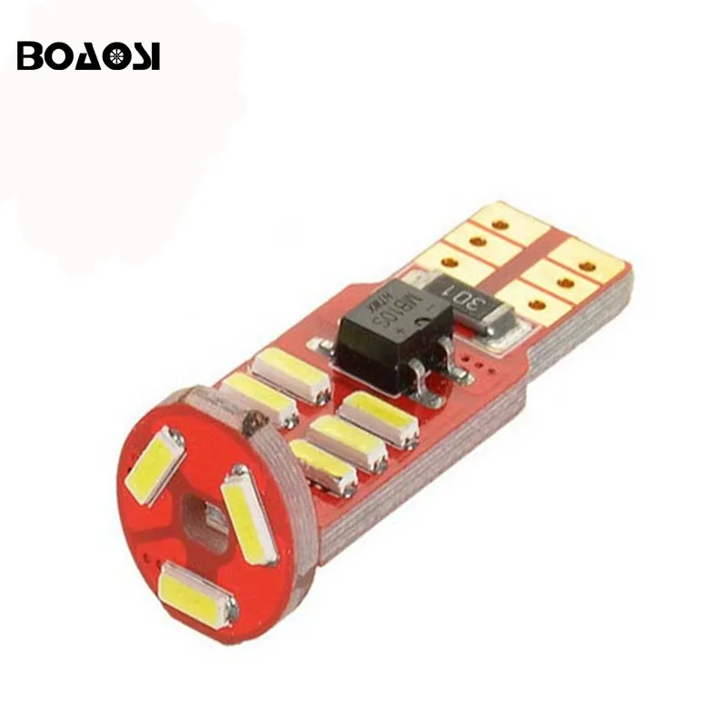 

4pcs High Power Canbus 15LED 4014 T10 W5W LED 168 194 License Plate Light Projector bulb Parking Car Led lights car accessories