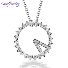Натуральный сверкающий бриллиантовый кулон 14 к/585 Белое золото ювелирные изделия для женщин любящий юбилей подарок