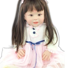 Новейшие 70 см Силиконовые Возрожденные куклы для новорожденных, для девочек Высококачественный Рождественский подарок Brinquedos Для детей Кукла Reborn