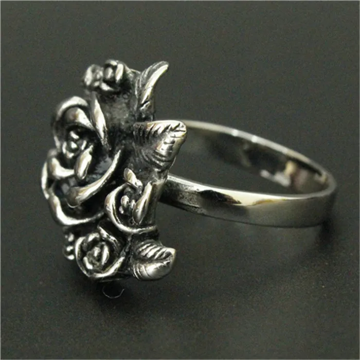 1pc New Arrival Rose Flower Ring 316L Stainless Steel Man Boy Fashion Cool Design Lover Rose Ring 2