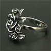 1pc New Arrival Rose Flower Ring 316L Stainless Steel Man Boy Fashion Cool Design Lover Rose Ring 2