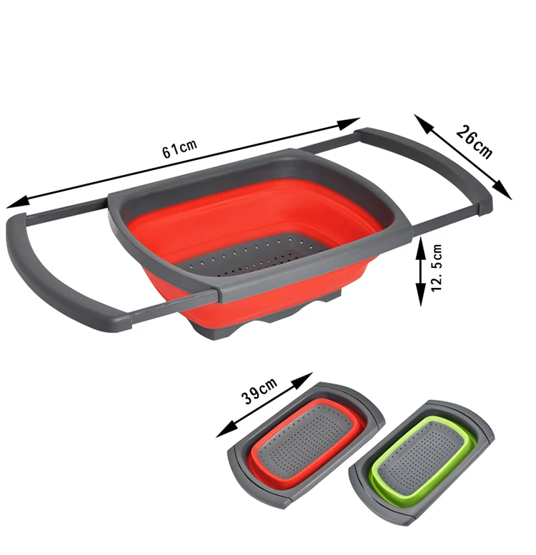 Фруктовые овощные складные дуршлаг кухонные ситечко складные дуршлаги с выдвижными ручками силиконовые кухонные инструменты