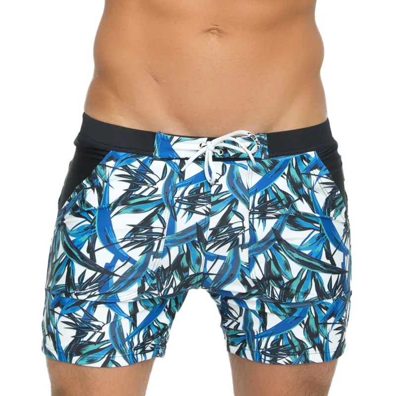 Бренд Taddlee, Сексуальная мужская одежда для плавания, плавки-боксеры, Длинные базовые плавки для плавания, шорты для серфинга, 3D, высокая посадка, купальные костюмы, большой размер XXL - Цвет: XF95