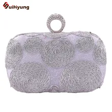 Neue Frauen Handtasche Retro Wirbelt Hand perlen Party Hochzeit Braut Finger Ring Tag Kupplungen Cheongsam Abendtasche Umhängetasche