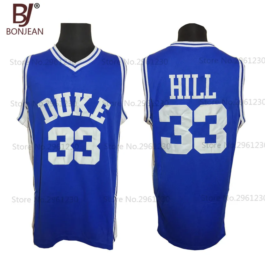 2017 BONJEAN font b Mens b font Duke University Blue Devils Basketball Jerseys 33 Grant Hill
