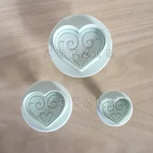 3 шт./лот, пластиковые формочки для печенья в форме сердца, Серия Love, Кондитерские инструменты, для украшения торта, кондитерские изделия, Galleta, форма для печенья SLP165