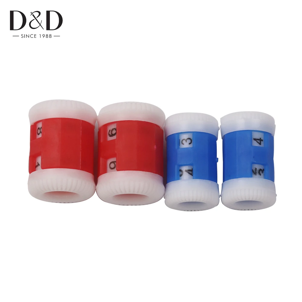 

4Pcs/set Plastic Crochet Knitting Needles Row Counter 2 Sizes Big and Small Knitter Needle Stitch Count Sewing Tools Accessory