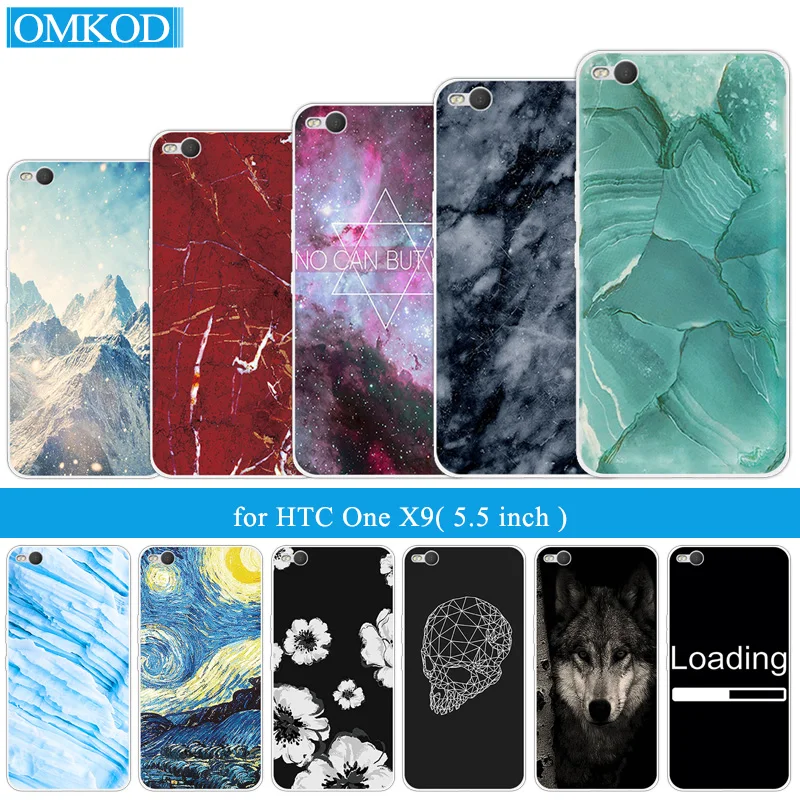 Мягкие силиконовые чехлы под мрамор для HTC One X9 X 9 Fundas прозрачный TPU Coque Protector
