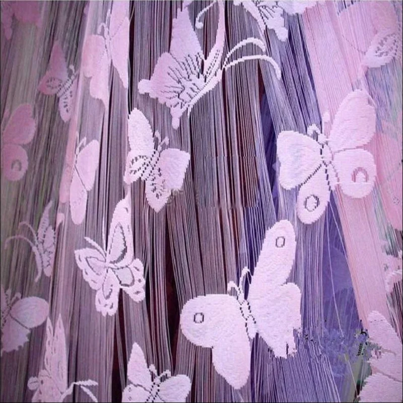 Короткие тюлевые занавески на окна с бабочкой Размеры 100 см * 200 см|curtain design|designer