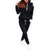 2022 Autumn Winter Two-piece Tracksuit Jogging Suits For Women Sport Suits Black Gray Hooded Running Set Sweat Pants Jogging Set ► Photo 3/6