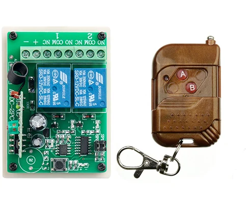 

NEW DC12V 2CH 10A RF Wireless Remote Control Switch System transmitter & receiver relay Receiver Smart Home Switch