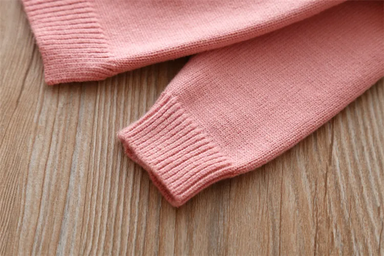 Fanfiluca Toddler Girls Cardigan Cute Baby Girl Cotton Knit Sweaters Autumn Long Sleeve Outerwear Fashion Kids Sweaters For 1-5T0016