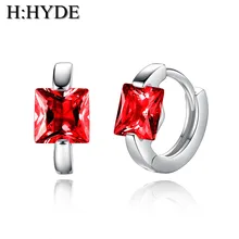 Модные 5 цветов сверкающие камни из кубического циркония серьги-кольца ювелирные изделия для женщин Свадебные Brinco femme простые элегантные циркониевые серьги в подарок