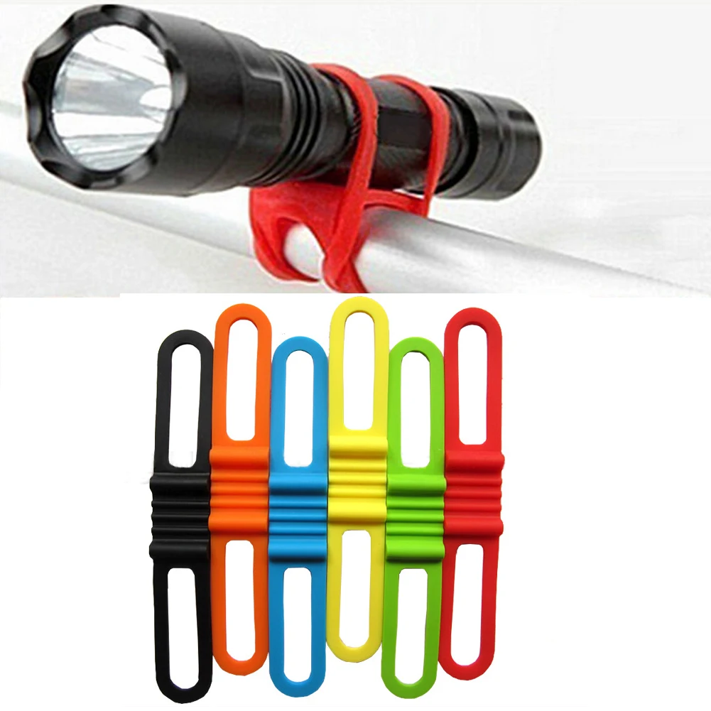 

Bicycle Handlebar Silicone Strap Bike Front Light Holder Phone Fixing Elastic Tie Rope Cycle Bicicleta Torch Flashlight Bandages