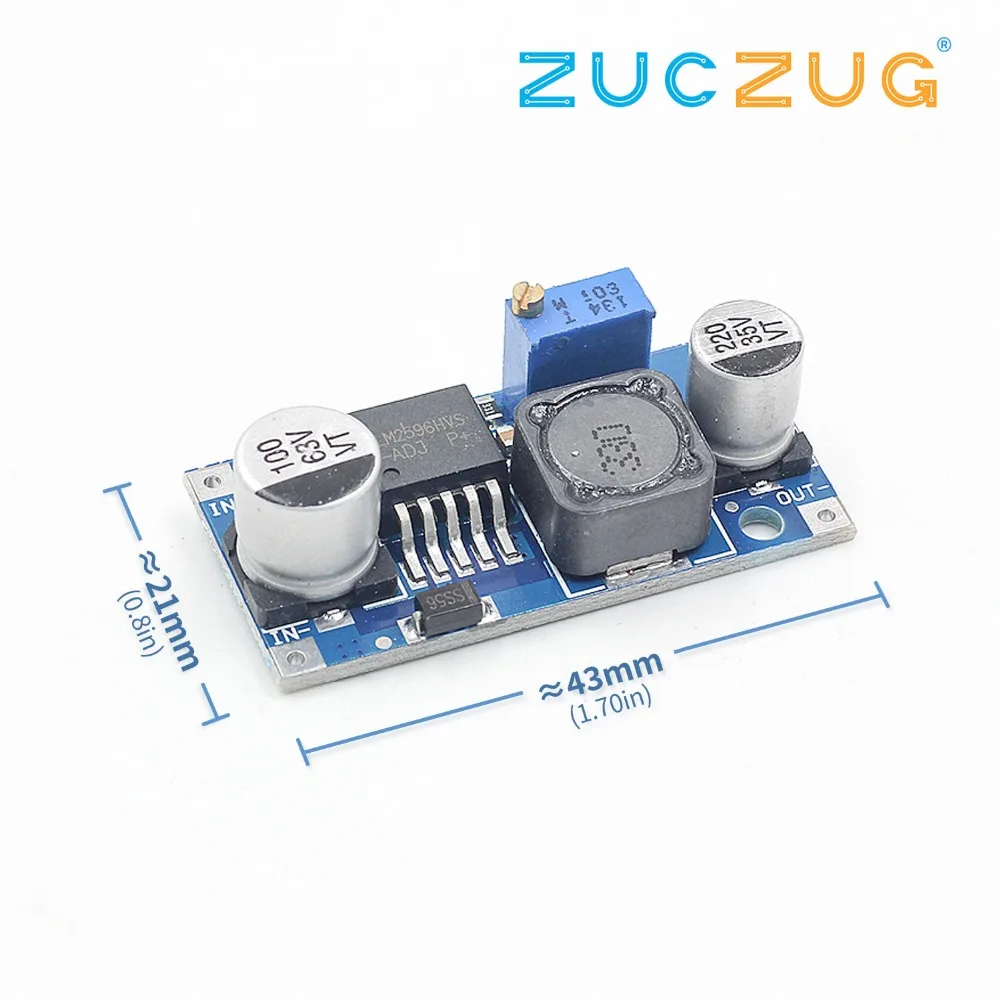 

LM2596HVS LM2596 HV LM2596HV DC-DC Adjustable Step Down Buck Converter Power Module 4.5-50V To 3-35V Urrent limiting