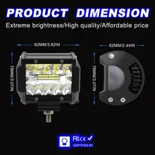 Универсальный 2 шт. 4 дюйма 60 Вт Рабочий свет Ретро дизайн заливающий и точечный свет Combo внедорожный вождения противотуманная фара Boat'SUV Горячая автостайлинг