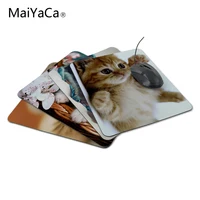 MaiYaCa Новые квадратные кошки котята белый фон силиконовые коврики для мыши 220 мм X 180 мм x 2 мм коврики Мыши Pad Drop - изображение