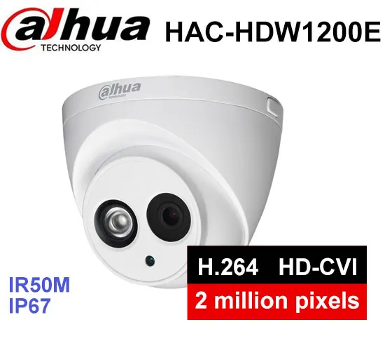 Dahua HAC-HDW1200E безопасности Камера 1/2. 7 &quotcmos 2 мегапикселя ИК 30 м IP67 DH-HAC-HDW1200E уличная