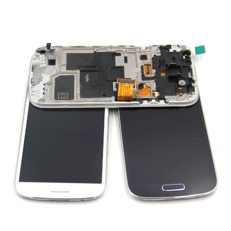 Запасные части с рамкой для samsung Galaxy S4 mini i9190 i9195 i9192 ЖК дисплей + 100% хорошо работает