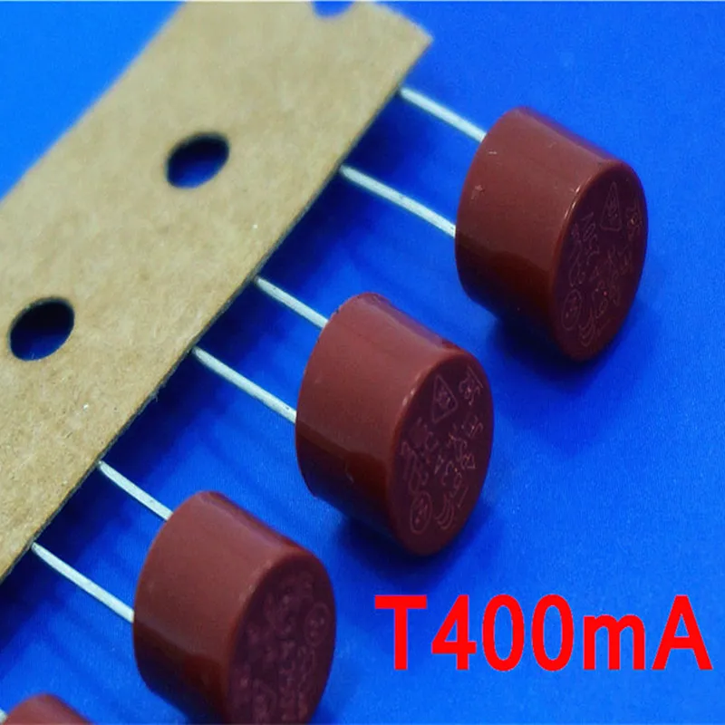 

(10 pcs/lot) T400mA 250V TR5 Slow Blow Subminiature Fuse, UL VDE RoHS Approved, 400mA, 0.4 Amp.