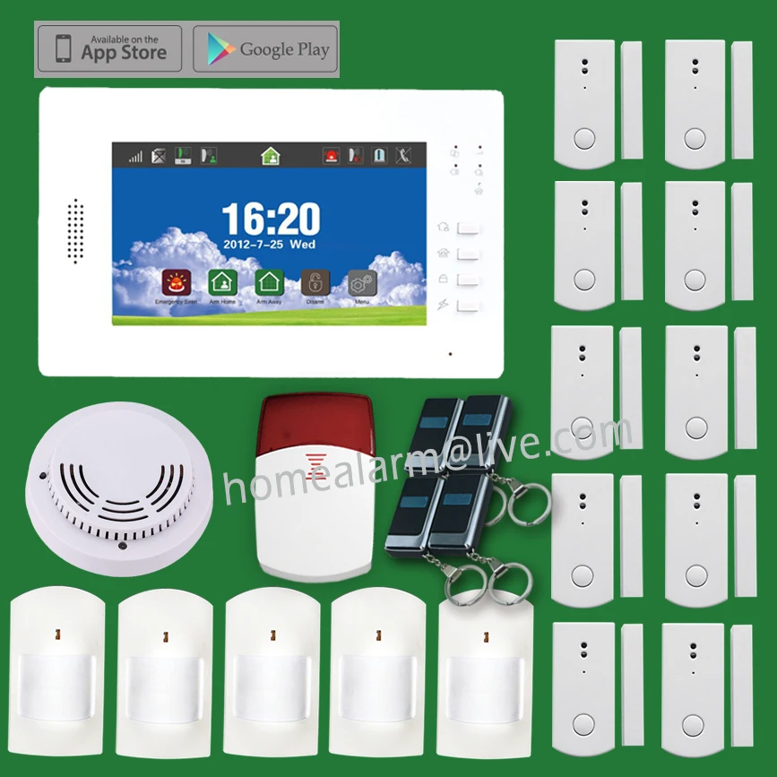 FSK 868MHZ Security Alarm System with Smoke Sensor and Flash Siren