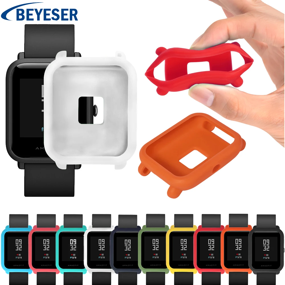 

Smart sport Silcone Case Cover for Xiaomi Amazfit Bip BIT PACE Lite Youth Watch Protect Shell for Xiaomi Huami Amazfit Watchband